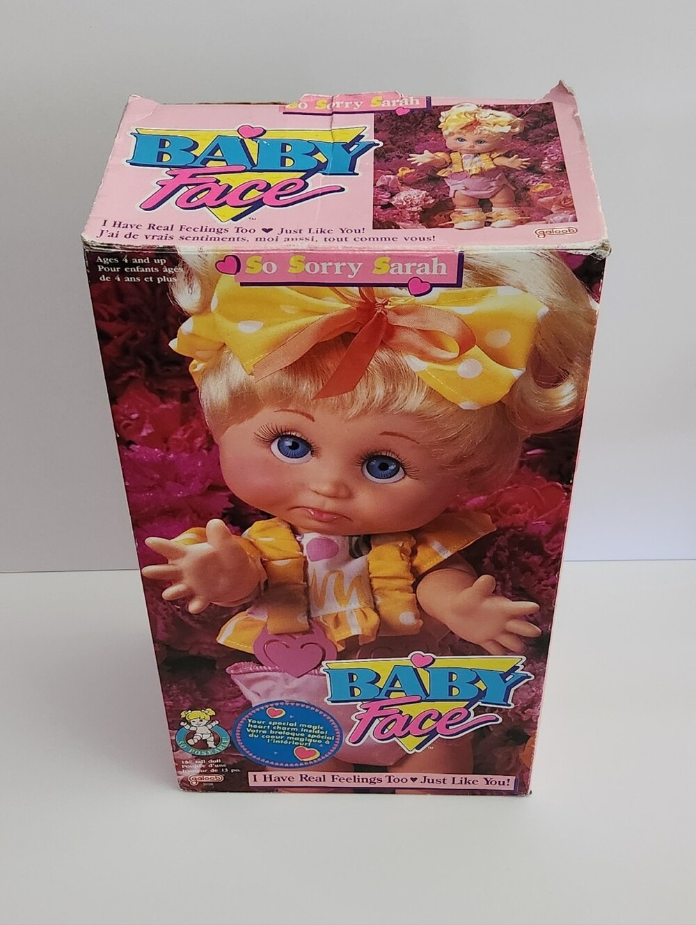 Vintage Galoob Baby Face So Sorry Sarah Doll #6 Canadian Version with Box - Picture 7 of 10